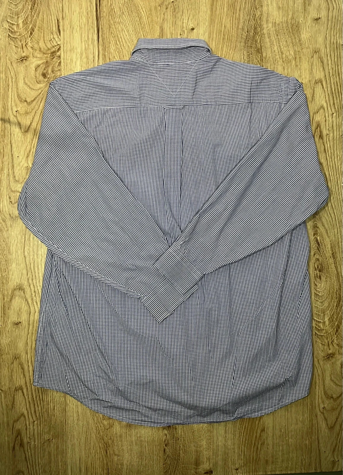 Chemise Tommy Hilfiger Crest 16-33 Vintage 100% Coton Vichy Bleu Marine – photo 7